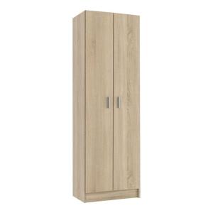 Armoire rangement 2 portes - L73 x H180 cm - Effet Chêne ar…