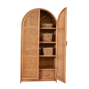 Armoire rotin cannage naturel 183 x 92 cm