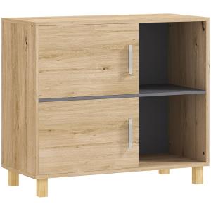 Armoire salle de bain compartiments ouverts placard en bois…
