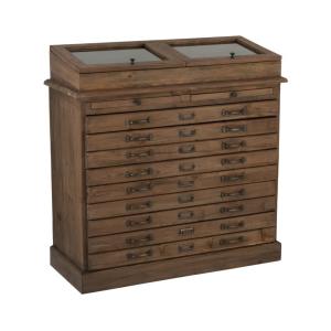 Armoire Tiroirs   Vitrine Bois Marron