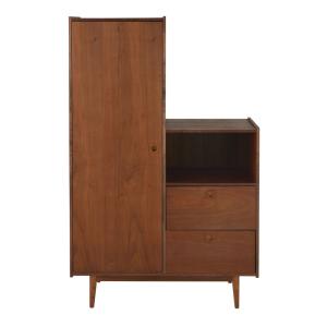Armoire vintage 1 porte 2 tiroirs marron L100