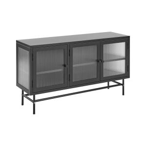 Armoire vitrine métal 115 cm 35 cm noir