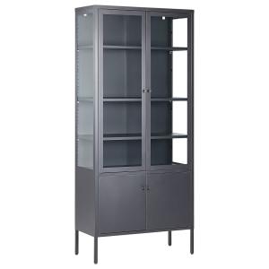 Armoire vitrine métal 80 cm noir