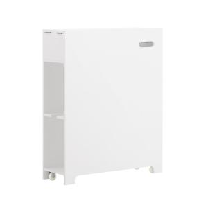 Armoire WC toilettes compact avec 2 tiroirs effet bois blan…