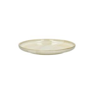 Assiette à dessert en porcelaine beige