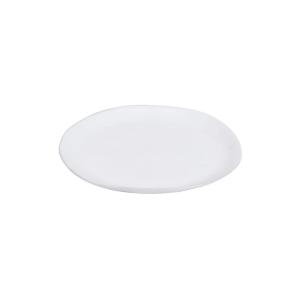 Assiette à dessert ovale en porcelaine blanche