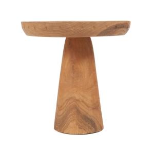 Assiette à gâteau Bois de teck Marron 25x25x24cm