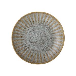 Assiette à pâtes en grès beige