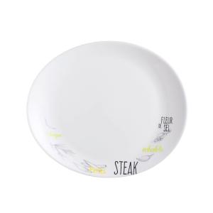 Assiette à steak blanche décorée 30 cm Friend's Time - Lumi…