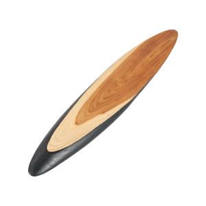 Assiette Bois de teck Marron et Noir 100x17x3cm