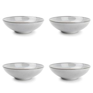 Assiette creuse 19,5xH6cm gris  - Lot de 4