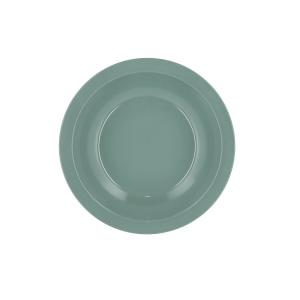 Assiette creuse 21cm en plastique vert nordique