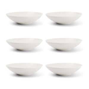 Assiette creuse 21xH5cm blanc  - Lot de 6