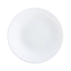 Assiette creuse blanche en opale 20 cm