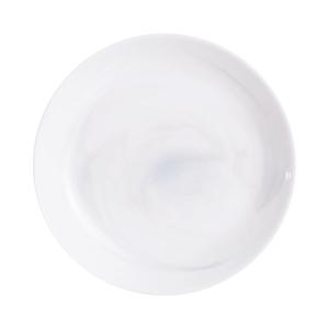 Assiette creuse blanche marbre 20 cm