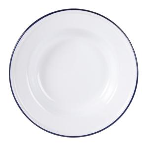 Assiette creuse en acier emaillé 245 mm   lot de 6