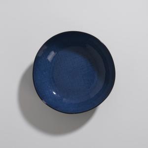 Assiette creuse en céramique bleue
