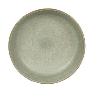 Assiette creuse en grès vert