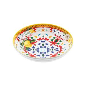 Assiette creuse en mélamine à motifs 21,5 cm