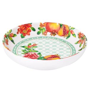 Assiette creuse en mélamine décoré de grenades
