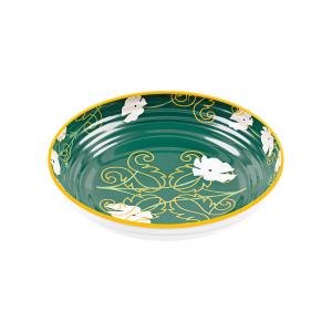 Assiette creuse en mélamine vert 21,5 cm