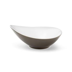 Assiette creuse en Porcelaine Taupe foncé