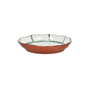 Assiette creuse en porcelaine vert