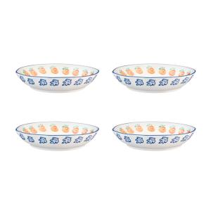 Assiette creuse NAPOLI Ø21,5cm - 4 pièces - Agrume