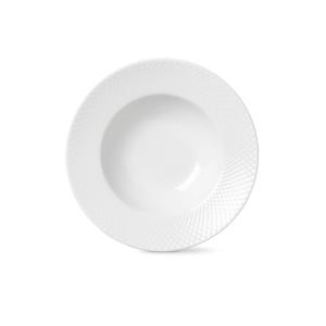 Assiette creuse Rhombe céramique blanc Ø24/5 cm