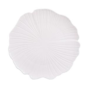 Assiette de présentation Ginkgo 30 cm blanc en porcelaine