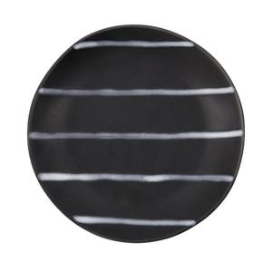 Assiette en grès diam 20 cm Noir/Marron