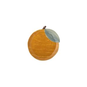 Assiette en grès orange