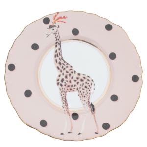 Assiette en porcelaine girafe D24cm