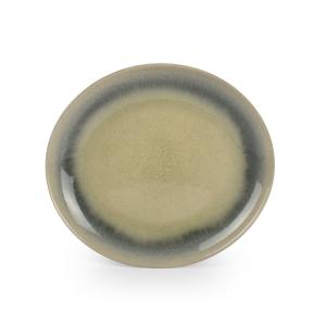 Assiette plate 15x13,5cm vert - Lot de 4