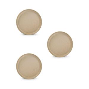 Assiette plate 17cm beige  - Lot de 3