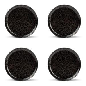 Assiette plate 20,5cm noir  - Lot de 4