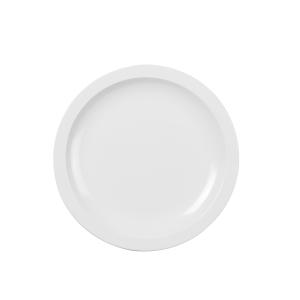 Assiette plate 24,5cm en plastique blanc