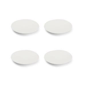 Assiette plate 24x17cm blanc  - Lot de 4