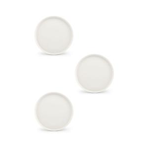 Assiette plate 25cm blanc  - Lot de 3