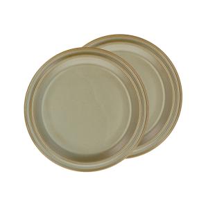 Assiette plate 26cm en porcelaine brun