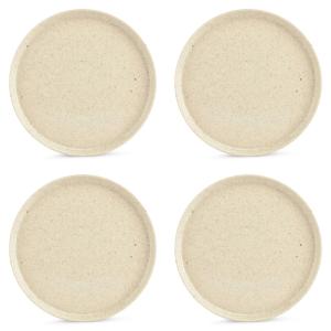 Assiette plate 27,5xH2,5cm vanille  - Lot de 4