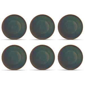 Assiette plate 27cm vert  - Lot de 6