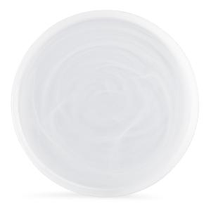 Assiette plate 33cm blanc en verre - Lot de 6