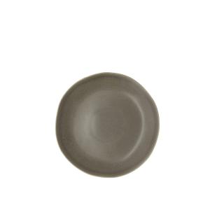 Assiette plate 33cm en grès marron chaud