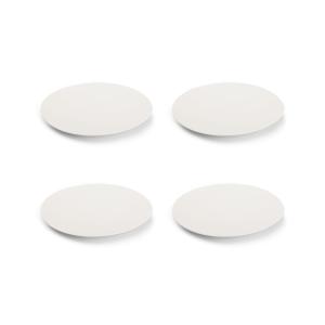 Assiette plate 36x25,5cm blanc  - Lot de 4