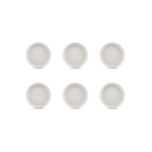 Assiette plate 9xH2cm blanc  - Lot de 6