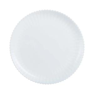 Assiette plate blanche en opale 25 cm