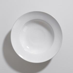 Assiette plate en céramique blanche