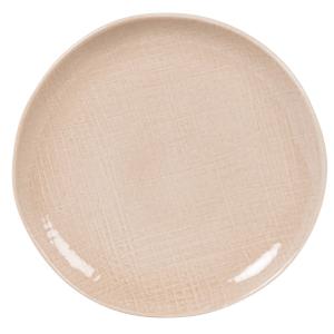 Assiette plate en céramique marron glacé