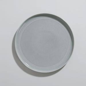 Assiette plate en céramique verte